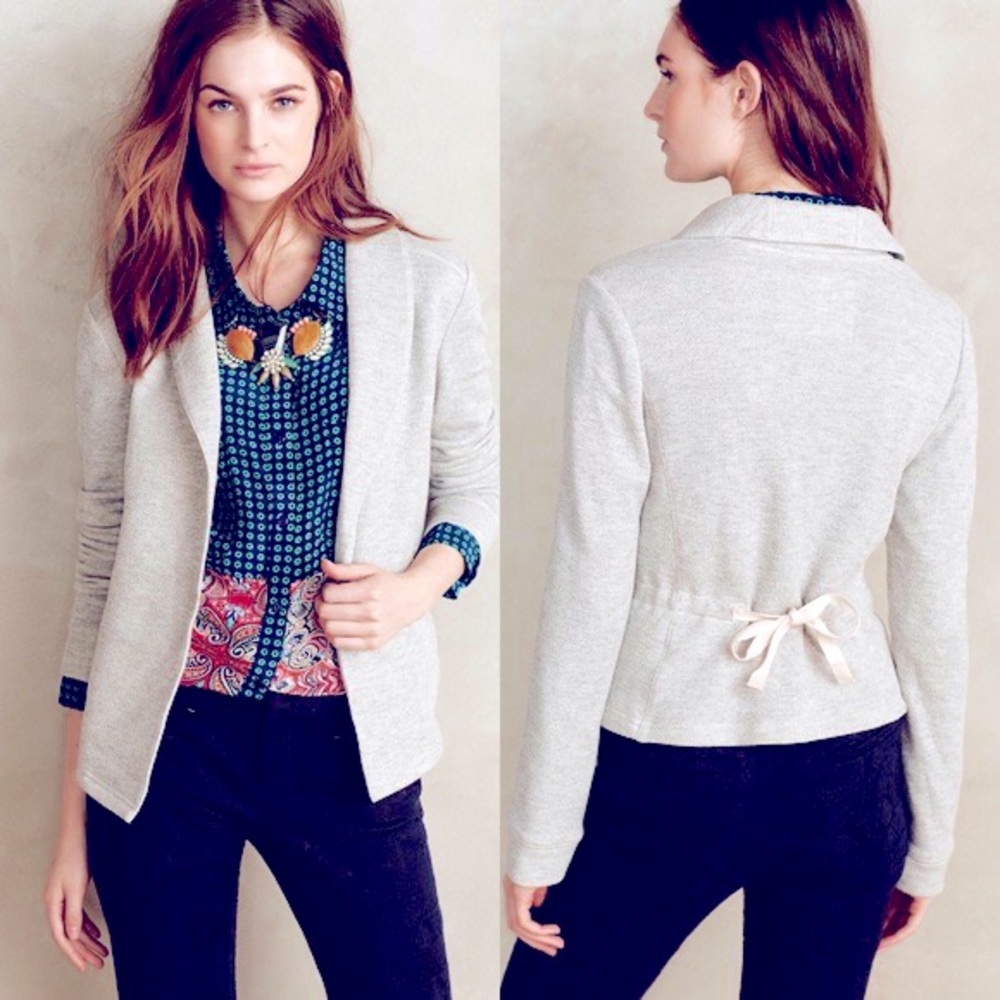 Anthropologie Saturday Sunday Grey Ellery Knit Blazer Jacket